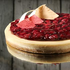 Baked cherry cheese cake