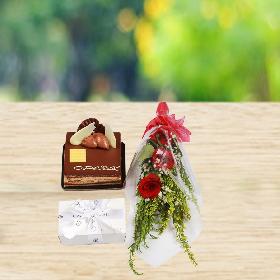 Opera 300gms with Flowers and 100gms chocolate truffle