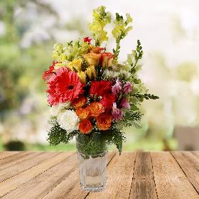 Vase with Assorted Flowers