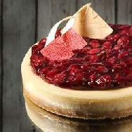 Baked cherry cheese cake