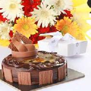 Dutch truffle eggless500gms, Hand Bouquet & Chocolate pralines 100gms