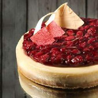 Baked cherry cheese cake