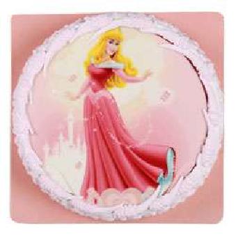 Disney princess C Eggless Photo Cake