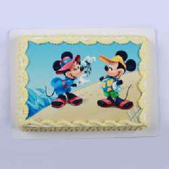 Mickey And Minnie 2kg eggless photo cake online delivery