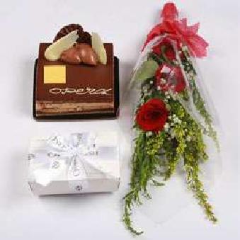Opera 300gms with Flowers and 100gms chocolate truffle